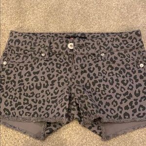 Guess cheetah print Jean shorts